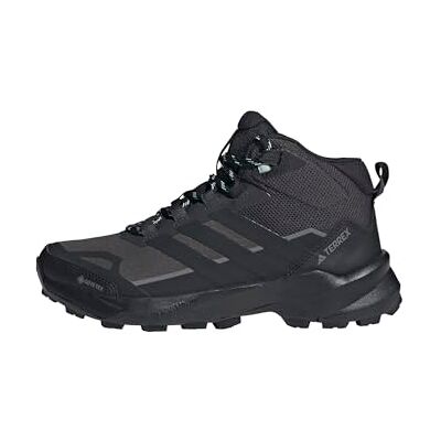 Adidas Mujer Terrex Skychaser Ax5 Mid Gore-Tex Hiking Shoes, Carbon/Core Black/Semi Flash Aqua, 42 EU Adidas Mujer Terrex Skychaser Ax5 Mid Gore-Tex Hiking Shoes, Carbon/Core Black/Semi Flash Aqua, 42 EU