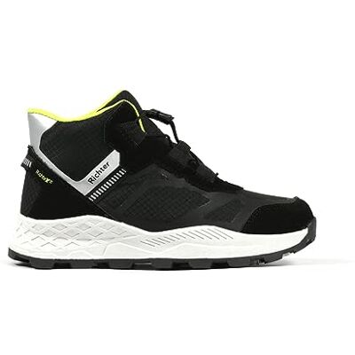 Richter Kinderschuhe Venture, Zapatillas para Correr de Carretera, Negro Plateado neonyel, 33 EU Ancho Richter Kinderschuhe Venture, Zapatillas para Correr de Carretera, Negro Plateado neonyel, 33 EU Ancho