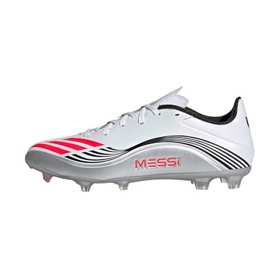 Adidas Unisex Adulto F50 Messi League Firm Ground/Multi Ground Football Boots, Cloud White/Lucid Red/Silver Metallic, 44 2/3 EU Adidas Unisex Adulto F50 Messi League Firm Ground/Multi Ground Football Boots, Cloud White/Lucid Red/Silver Metallic, 44 2/3 EU
