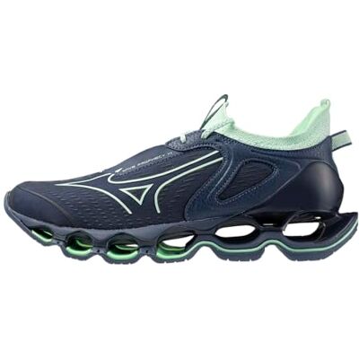 Mizuno Wave Prophecy 14 Tenis de Correr para Mujer, Vintage Indigo-Bay, 38 EU Mizuno Wave Prophecy 14 Tenis de Correr para Mujer, Vintage Indigo-Bay, 38 EU