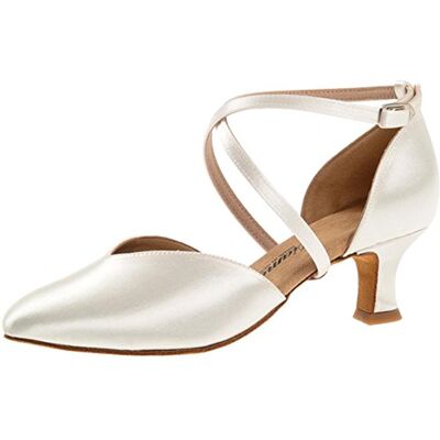 Diamant Mujeres Zapatos de Baile Saten Blanco 5 cm Latino Diamant Mujeres Zapatos de Baile Saten Blanco 5 cm Latino
