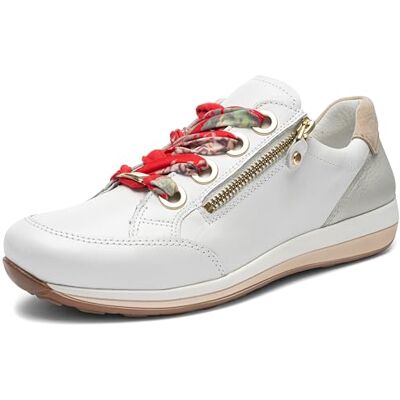 ARA Osaka, Zapatillas Mujer, Blanco (Weiss, Weissgold/Camel 79), 38.5 EU ARA Osaka, Zapatillas Mujer, Blanco (Weiss, Weissgold/Camel 79), 38.5 EU