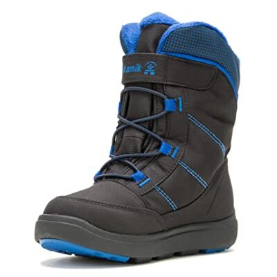 Kamik Zapatillas de invierno para niño STANCE2, Black Blue Bab, 23 EU Kamik Zapatillas de invierno para niño STANCE2, Black Blue Bab, 23 EU