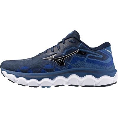 Mizuno Mens Wave Horizon 7, Zapatillas para Correr Hombre, Vestido Azul Plata, 42.5 EU Mizuno Mens Wave Horizon 7, Zapatillas para Correr Hombre, Vestido Azul Plata, 42.5 EU