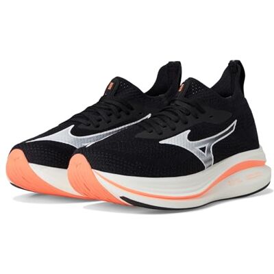 Mizuno Tenis de Correr Neo Zen para Hombre, Negro-Frambuesa, 45 EU Mizuno Tenis de Correr Neo Zen para Hombre, Negro-Frambuesa, 45 EU
