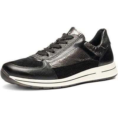 ARA Zapatillas Osaka 2.0 p Mujer, Color Negro, Acero, 37 EU Ancho, Acero Negro, 37 EU Ancho ARA Zapatillas Osaka 2.0 p Mujer, Color Negro, Acero, 37 EU Ancho, Acero Negro, 37 EU Ancho