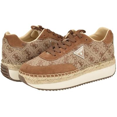 GUESS StefenSneaker Tenis para Mujer, Beige Marrón 210, 4.5 UK GUESS StefenSneaker Tenis para Mujer, Beige Marrón 210, 4.5 UK