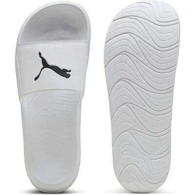PUMA Sandalias unisex Softride Teamcat para deslizar, color blanco y negro, talla 36, blanco ( white)/negro ( black), 39 EU PUMA Sandalias unisex Softride Teamcat para deslizar, color blanco y negro, talla 36, blanco ( white)/negro ( black), 39 EU