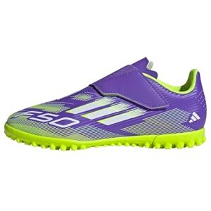 Adidas F50 Club Hook and Loop Turf Football Boots Kids, Botas de fútbol Unisex niños, Purple Rush/FTWR White/Lucid Lemon, 28 EU Adidas F50 Club Hook and Loop Turf Football Boots Kids, Botas de fútbol Unisex niños, Purple Rush/FTWR White/Lucid Lemon, 28 EU