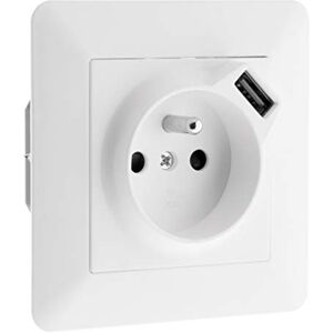 Zenitech Enchufe 2P+T 16A con puerto USB 2,4A Blanco Artezo Zenitech Enchufe 2P+T 16A con puerto USB 2,4A Blanco Artezo