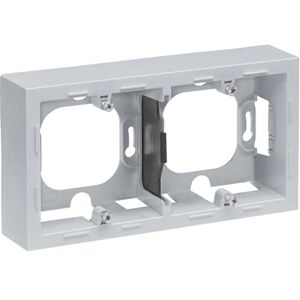 Legrand , SEANO Caja de montaje en superficie (2 compartimentos, para uso con marco de la serie SEANO y SEANO+, color aluminio lacado) Legrand , SEANO Caja de montaje en superficie (2 compartimentos, para uso con marco de la serie SEANO y SEANO+, color aluminio lacado)