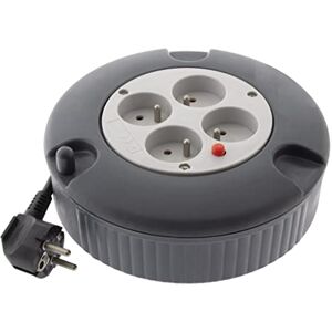 Zenitech Carrete HO5VV-F 4 tomas 3G1.5 4m + disyuntor Zenitech Carrete HO5VV-F 4 tomas 3G1.5 4m + disyuntor