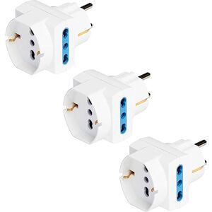 POLY POOL - polypool 3 Adaptador Enchufe alemán Schuko italiano 16A 2P+T 2 tomas, 10-16A 2P+T 1 toma - Adaptador eléctrico POLY POOL - polypool 3 Adaptador Enchufe alemán Schuko italiano 16A 2P+T 2 tomas, 10-16A 2P+T 1 toma - Adaptador eléctrico