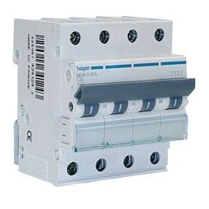 Hager MUN616A Interruptor automático 3P+N 16A Hager MUN616A Interruptor automático 3P+N 16A