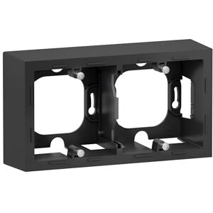 Legrand , SEANO Caja de montaje en superficie (2 compartimentos, para uso con marco de la serie SEANO y SEANO+, color antracita lacado) Legrand , SEANO Caja de montaje en superficie (2 compartimentos, para uso con marco de la serie SEANO y SEANO+, color antracita lacado)