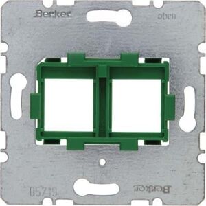 Hager Mecanismo placa soporte con entrada verde 2 elementos Hager Mecanismo placa soporte con entrada verde 2 elementos
