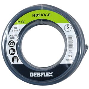 DEBFLEX Bobina (HO5VV-F 3G,2,5, 5 m), color gris DEBFLEX Bobina (HO5VV-F 3G,2,5, 5 m), color gris