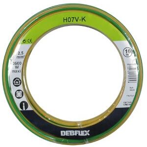 DEBFLEX HO7V-K - 2.5 mm2 - Amarillo/Verde - Electrical wire DEBFLEX HO7V-K - 2.5 mm2 - Amarillo/Verde - Electrical wire