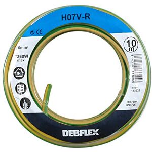 DEBFLEX HO7V-R Sección 6 mm² - 10 m - Cable amarillo/verde DEBFLEX HO7V-R Sección 6 mm² - 10 m - Cable amarillo/verde