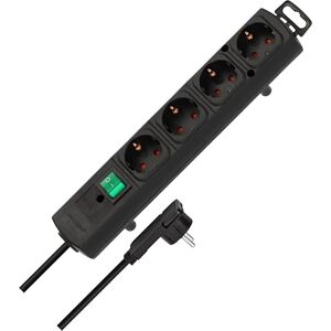 Brennenstuhl Comfort Line regleta de enchufes con 4 Tomas de Corriente para Montaje (Cable de 2 m, Interruptor Iluminado, montable, Enchufe Plano) Negro Brennenstuhl Comfort Line regleta de enchufes con 4 Tomas de Corriente para Montaje (Cable de 2 m, Interruptor Iluminado, montable, Enchufe Plano) Negro