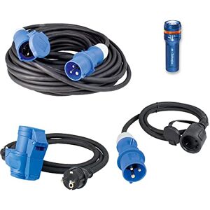 Set de cable de extensión para camping Schwabe 10m - Resistente, CEE 16/5 Set de cable de extensión para camping Schwabe 10m - Resistente, CEE 16/5