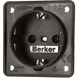 Berker Integro Enchufe Schuko antracita mate suelto, 1 unidad de enchufe Berker Integro Enchufe Schuko antracita mate suelto, 1 unidad de enchufe