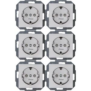 Kopp Athenis Acero Inoxidable 6 Enchufes - Toma de Corriente Kopp Athenis Acero Inoxidable 6 Enchufes - Toma de Corriente