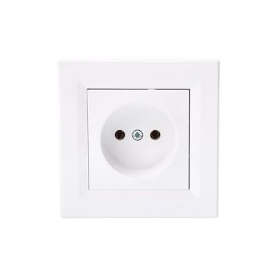 Schneider - Asfora - 2P - Blanco - Enchufe Schneider - Asfora - 2P - Blanco - Enchufe