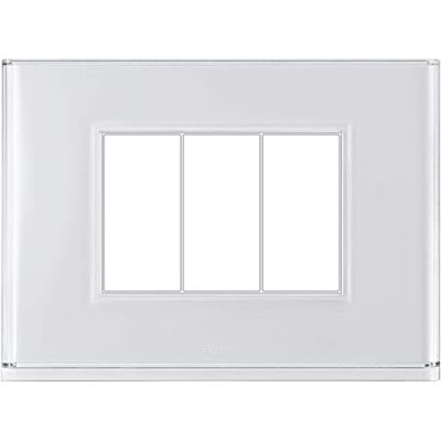 Beghelli Placa de interruptor Placa Lite 3fr blanca Dom-e de pared con control de colores Color: blanco Beghelli Placa de interruptor Placa Lite 3fr blanca Dom-e de pared con control de colores Color: blanco