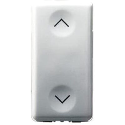 Gewiss Conmutador unipolar 250 V AC, 10 Ax, neutro, símbolo arriba-abajo, 1 módulo, sistema blanco Gewiss Conmutador unipolar 250 V AC, 10 Ax, neutro, símbolo arriba-abajo, 1 módulo, sistema blanco