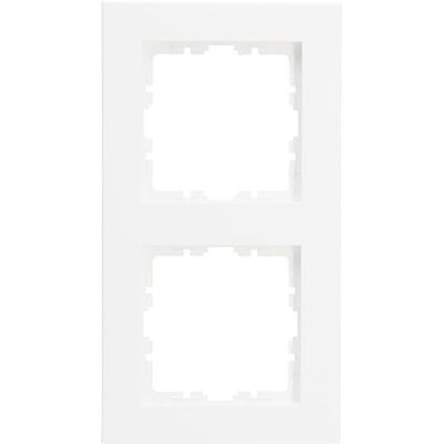 Kopp HK07 Pure Marco de cubierta para 2 enchufes (10 unidades), color blanco ártico mate Kopp HK07 Pure Marco de cubierta para 2 enchufes (10 unidades), color blanco ártico mate