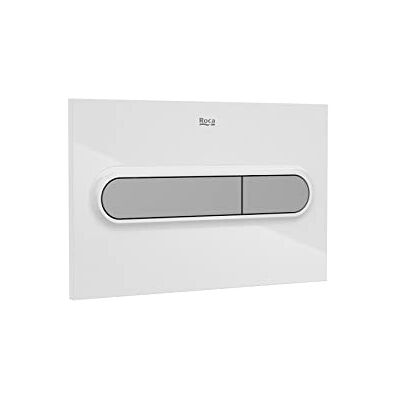 Roca PL1 DUAL (ONE) Placa Accionamiento Descarga Dual, Color Blanco y Gris Roca PL1 DUAL (ONE) Placa Accionamiento Descarga Dual, Color Blanco y Gris