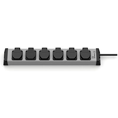 Ehmann 0200x08062301 Regleta con tapa abatible, 6 enchufes, cable de alimentación de 1,5 m, IP20 Ehmann 0200x08062301 Regleta con tapa abatible, 6 enchufes, cable de alimentación de 1,5 m, IP20