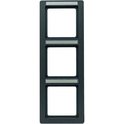Hager Marco con portaetiquetas 3E V, , antracita, aterciopelado Hager Marco con portaetiquetas 3E V, , antracita, aterciopelado
