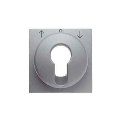 Hager Placa central conmutador llave aluminio Hager Placa central conmutador llave aluminio