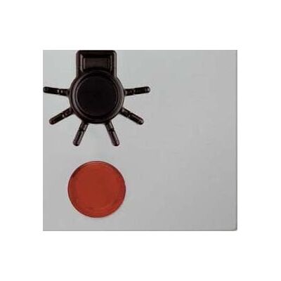Hager Tecla simple con lente rojo y símbolo luz en relieve, series berker S.1/ B.3/ B.7 de , blanco polar, mate Hager Tecla simple con lente rojo y símbolo luz en relieve, series berker S.1/ B.3/ B.7 de , blanco polar, mate