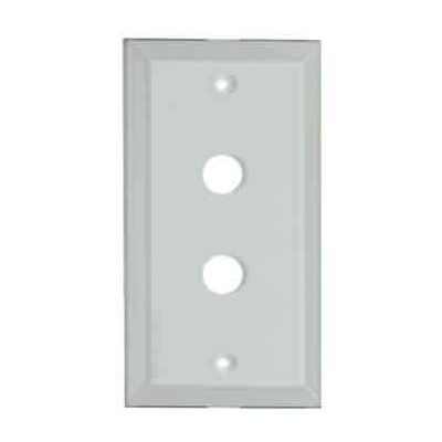 Hager Placa ts vidrio con bisel 2 polos blanco polar Hager Placa ts vidrio con bisel 2 polos blanco polar