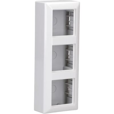 Jung as500 Caja Superficie con Marco Triple Blanco Alpino Jung as500 Caja Superficie con Marco Triple Blanco Alpino
