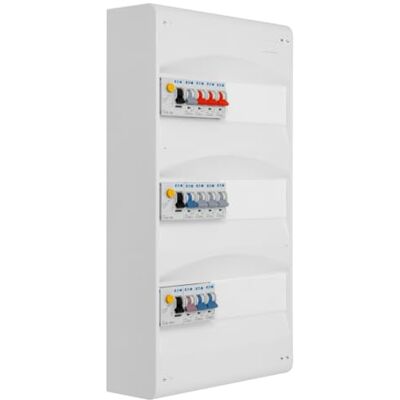 Eaton Cuadro 3 filas preequipadas 2 inter. diff. 40 A + 1 inter. diff. 63 A + 11 disyuntores Eaton Cuadro 3 filas preequipadas 2 inter. diff. 40 A + 1 inter. diff. 63 A + 11 disyuntores