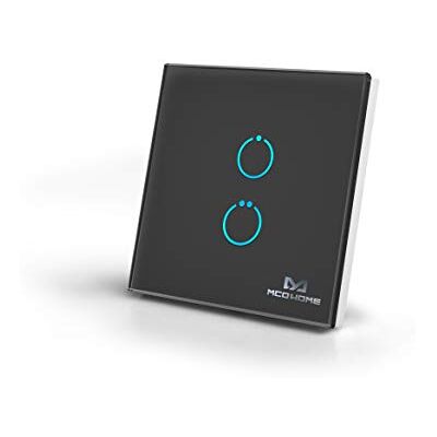 MCO Home Z-Wave Glass Touch Panel Switch, 2 relays, MH-S412, Black MCO Home Z-Wave Glass Touch Panel Switch, 2 relays, MH-S412, Black