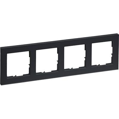 Legrand , SEANO Marco de 4 vías, termoplástico sin halógenos, producción y embalaje sostenibles, color antracita lacado Legrand , SEANO Marco de 4 vías, termoplástico sin halógenos, producción y embalaje sostenibles, color antracita lacado