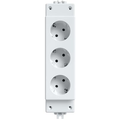 Kopp OFFICEVERSal 3 tomas de contacto de protección con sistema de toma de instalación, 16A, 250V, blanco Kopp OFFICEVERSal 3 tomas de contacto de protección con sistema de toma de instalación, 16A, 250V, blanco