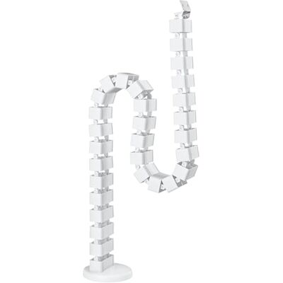 Electraline Organizador de cables de escritorio con soporte de montaje, 1,2 metros de largo, funda para clasificar y organizar cables, base de metal con peso Electraline Organizador de cables de escritorio con soporte de montaje, 1,2 metros de largo, funda para clasificar y organizar cables, base de metal con peso