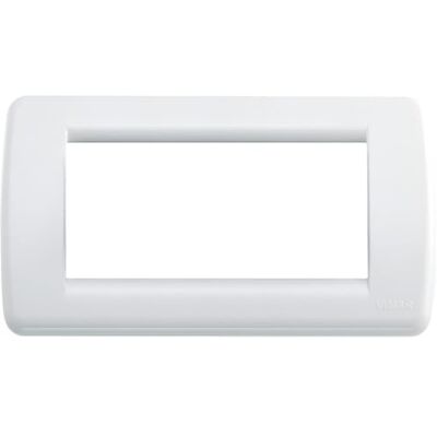 Vimar Placa rondo 4 módulo plastico blanco brillante Vimar Placa rondo 4 módulo plastico blanco brillante
