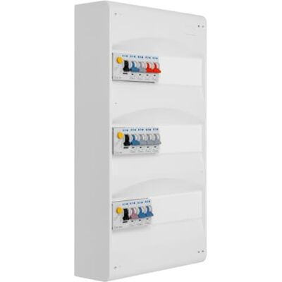 Eaton Cuadro 3 filas preequipadas 3 inter. diff. 40 A + 11 disyuntores Eaton Cuadro 3 filas preequipadas 3 inter. diff. 40 A + 11 disyuntores