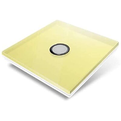 CHACON Edisio Placa protectora de cristal (1 tecla), color amarillo CHACON Edisio Placa protectora de cristal (1 tecla), color amarillo