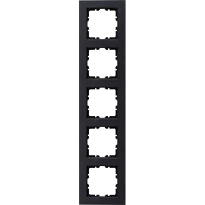 Kopp , Marco para 5 enchufes HK07, color: antracita, Kopp , Marco para 5 enchufes HK07, color: antracita,