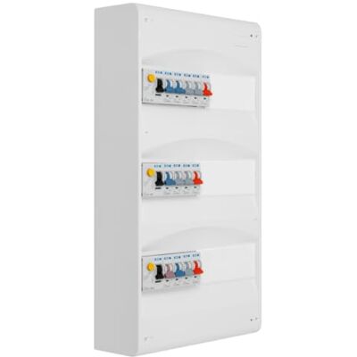Eaton Cuadro 3 filas preequipado 2 inter. diff. 63A + 1 inter. diff. 40 A + 13 disyuntores Eaton Cuadro 3 filas preequipado 2 inter. diff. 63A + 1 inter. diff. 40 A + 13 disyuntores