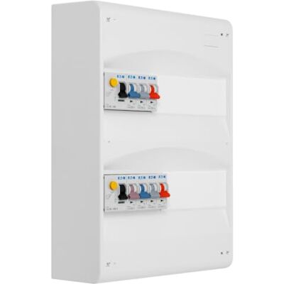 Eaton Cuadro 2 filas preequipadas 2 inter. diff. 40 A + 7 disyuntores Eaton Cuadro 2 filas preequipadas 2 inter. diff. 40 A + 7 disyuntores