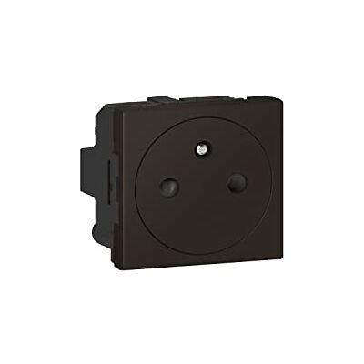Legrand Toma eléctrica de pared con tierra Mosaic Surface – Toma de 2 P+T de fijación por embutición – Fabricado en Francia – Negro mate Legrand Toma eléctrica de pared con tierra Mosaic Surface – Toma de 2 P+T de fijación por embutición – Fabricado en Francia – Negro mate